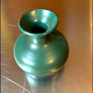 Teal Pottery Vase
